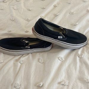 Black slip-on Vans